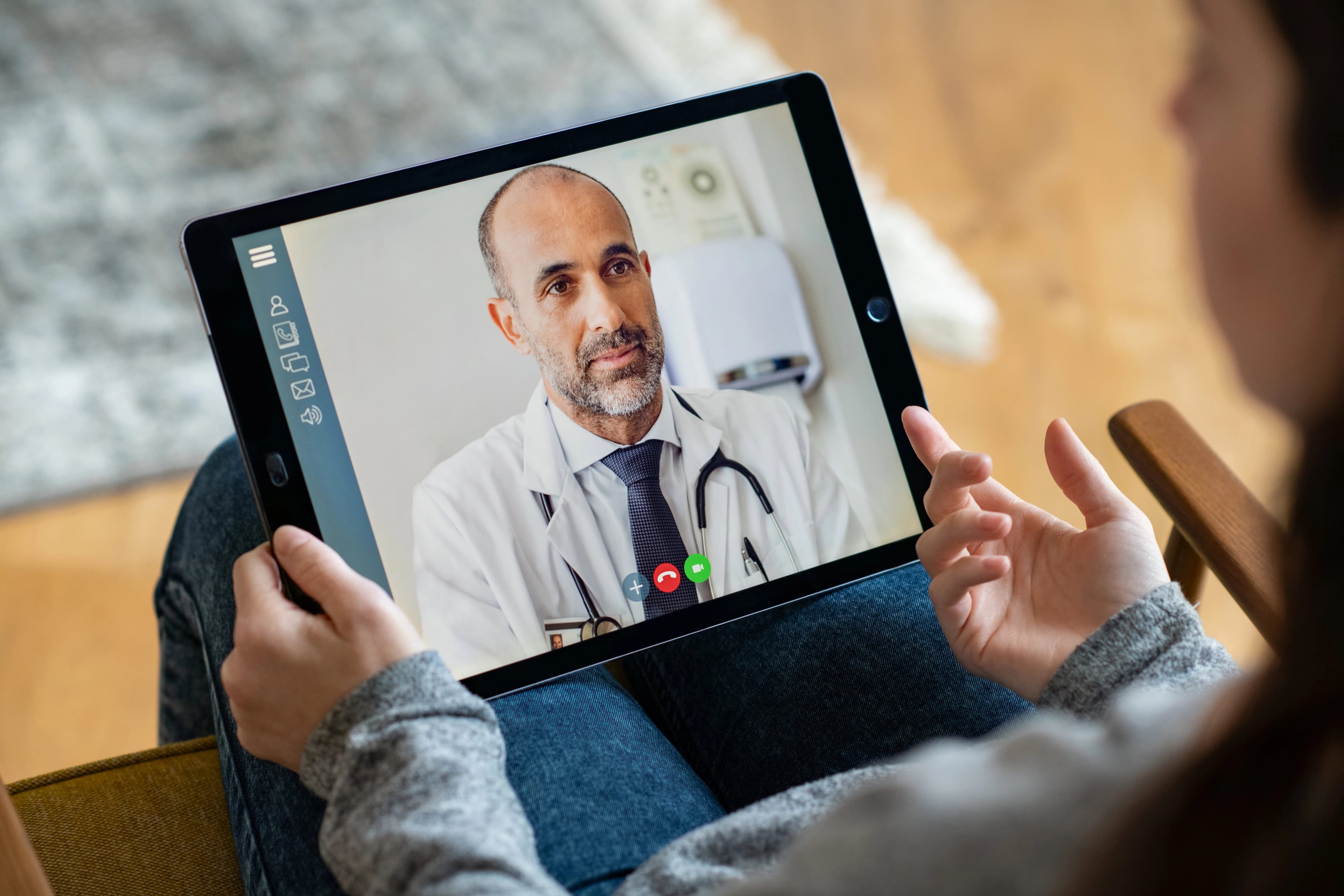 Medical professional using PracticeMate platform